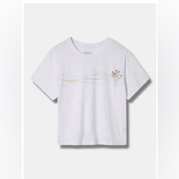 Torrid Joshua Tree Classic Fit Super Soft Slub Crew Neck Baby Tee Sz 00( M/L)NWT - Picture 3 of 6